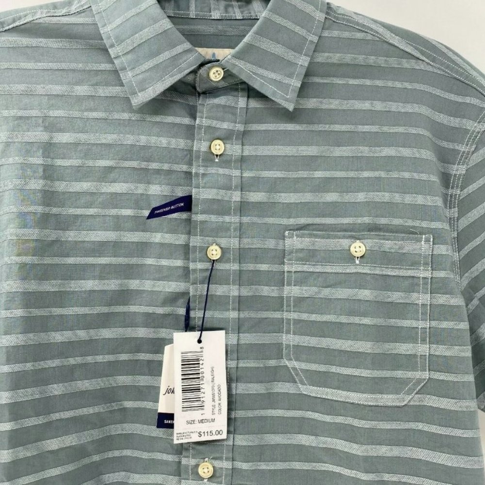 Johnnie-O Hangin’ Out Raleigh Tweener Button up shirt sz M NWT Avocado